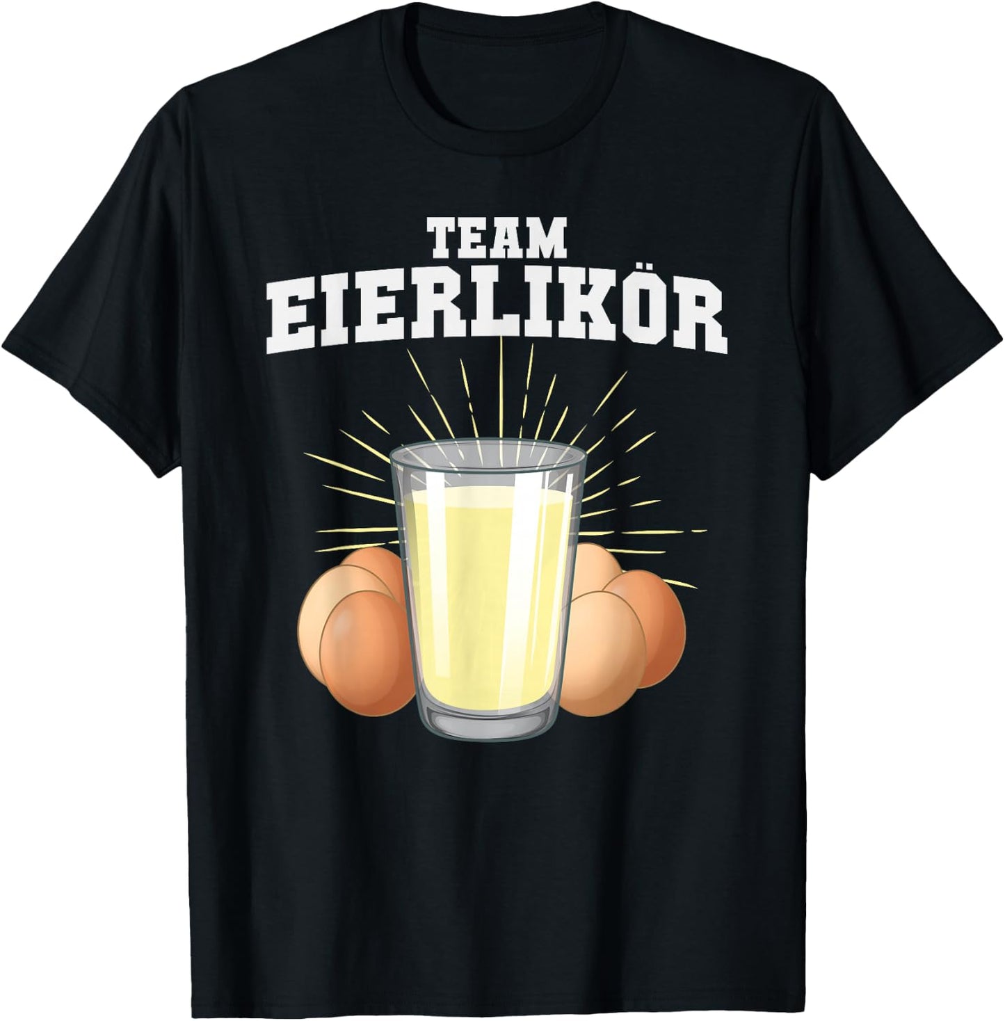 Team Egg Liqueur Party Crew Sports , black T-Shirt - T-Shirt | Black