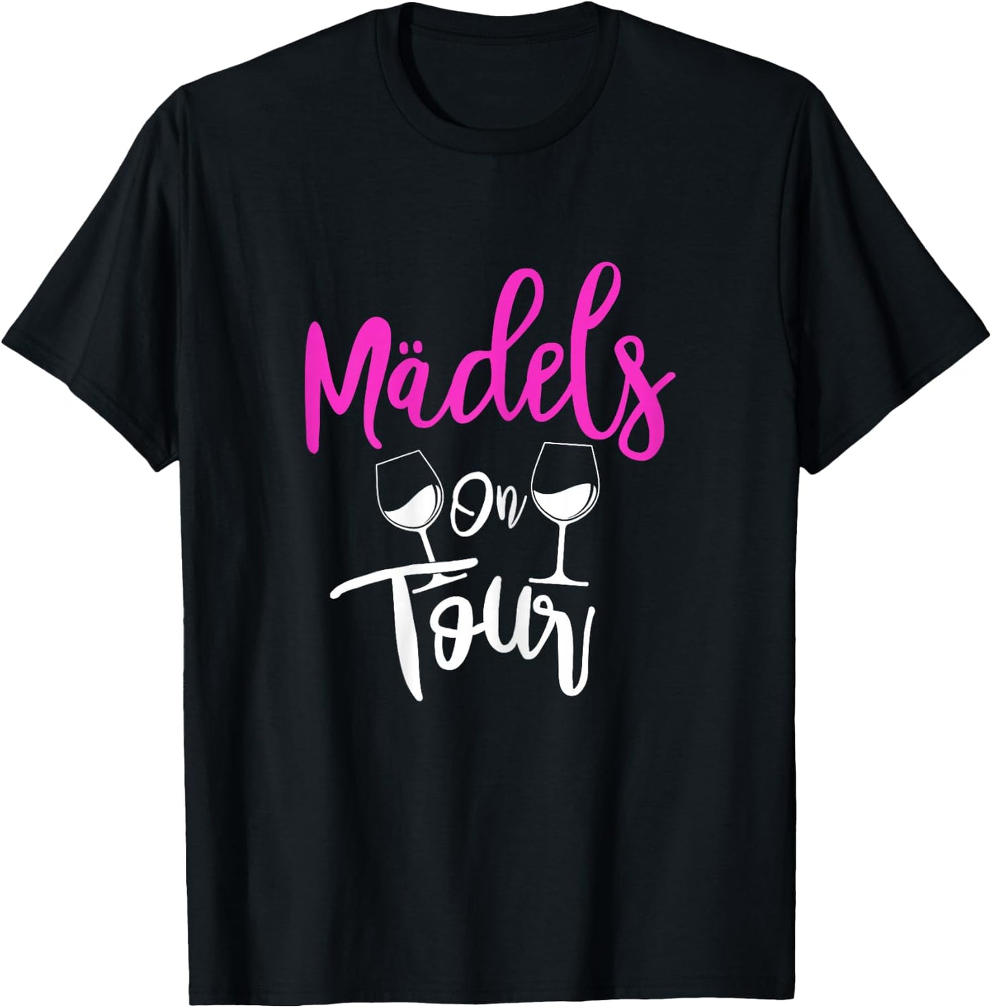 Wine Champagne Prosecco Girls' Evening Party Drinking Girls On Tour , black T-Shirt - T-Shirt | Black