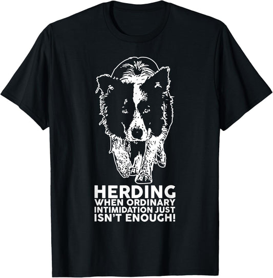 Border Collie Funny Herding Breed T Shirt T-Shirt - T-Shirt | Black
