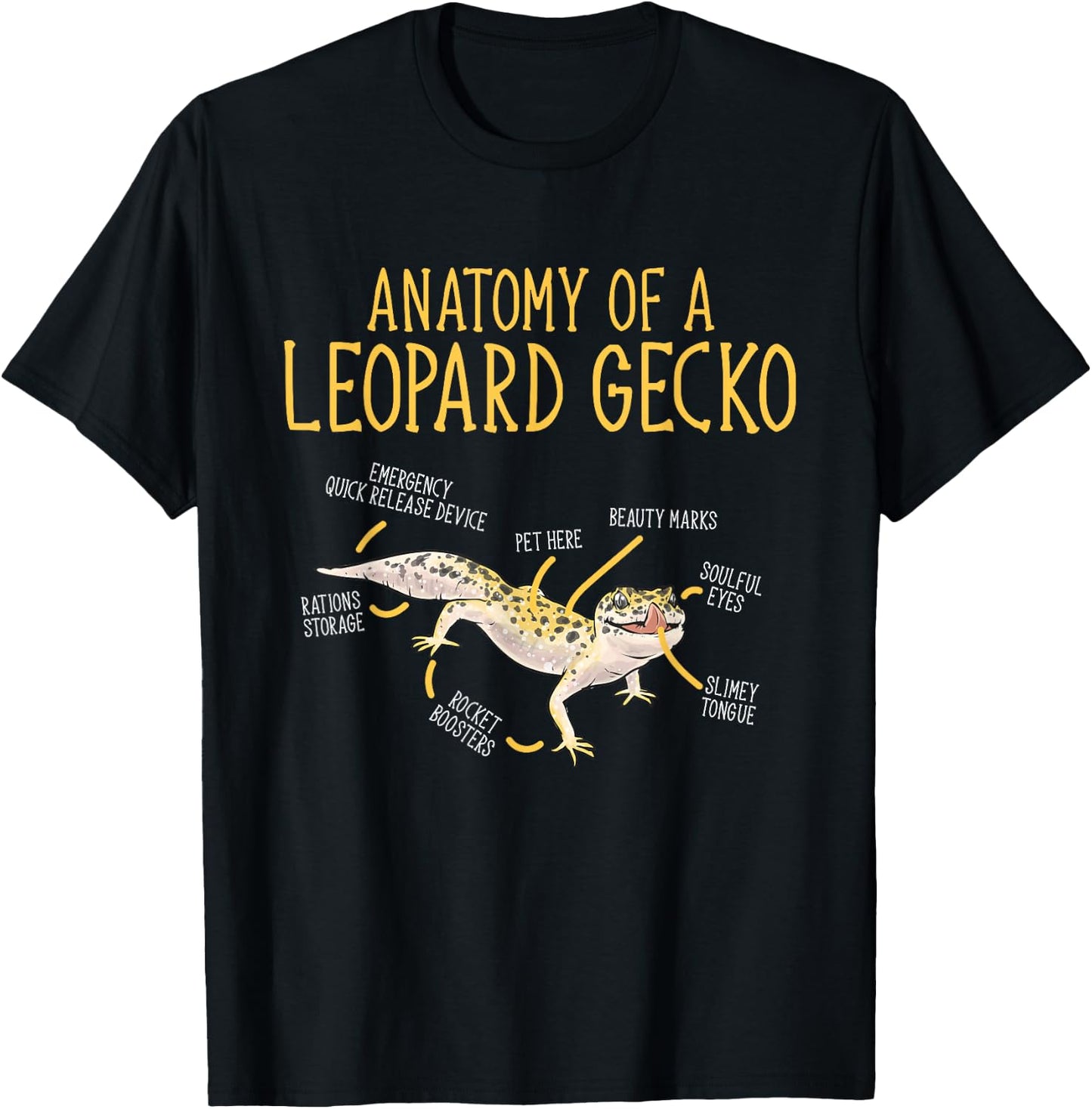 Leopard Gecko Reptile Pet Gecko Leopard Gecko T-Shirt - T-Shirt | Black