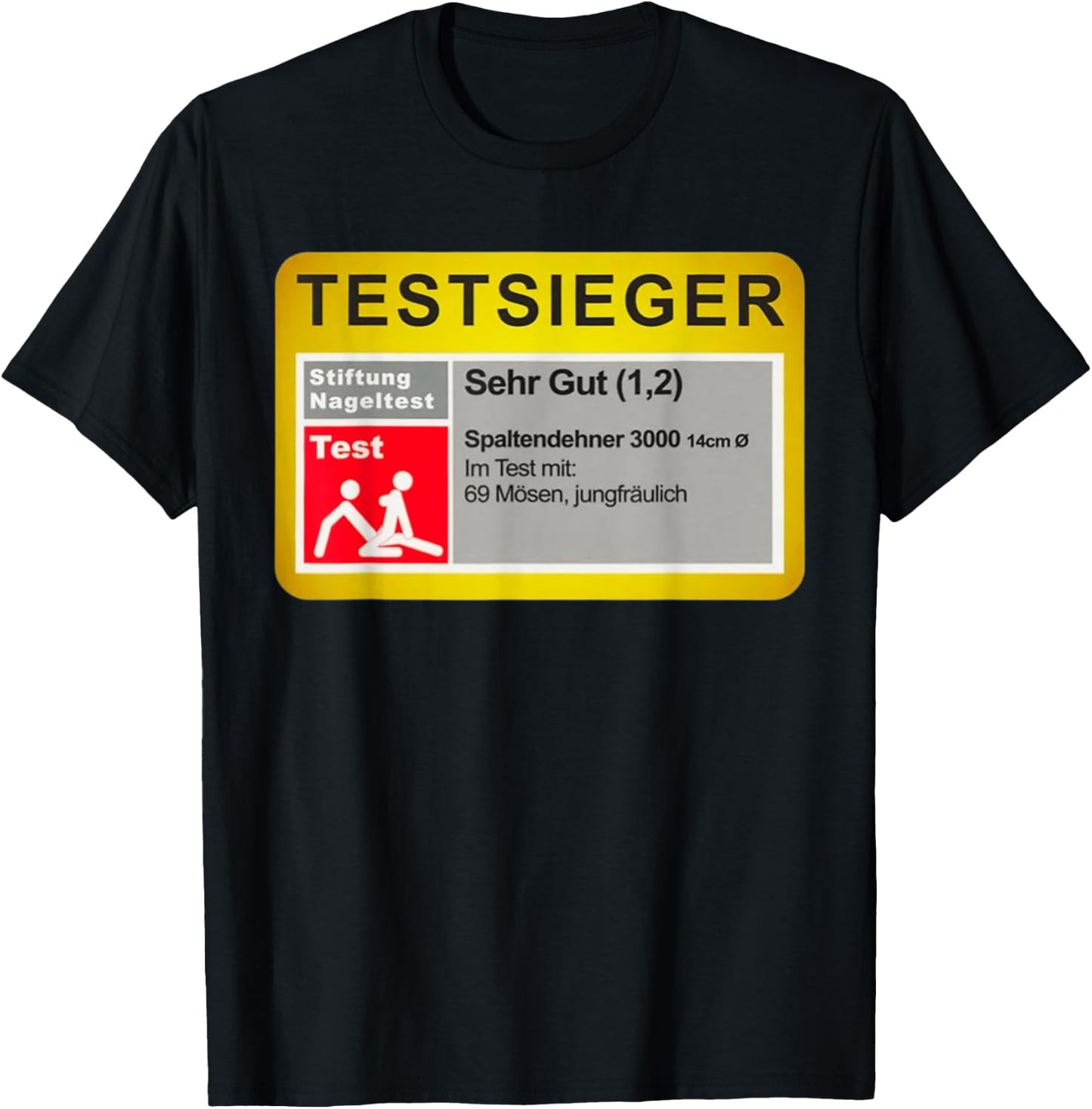 Test Winner Stiftung Nageltest - Adult Humour Funny , black T-Shirt - T-Shirt | Black