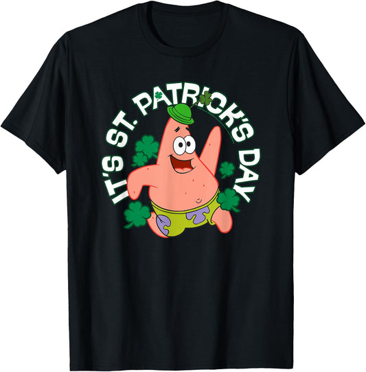 SpongeBob SquarePants It's St Patrick's Day , black T-Shirt - T-Shirt | Black