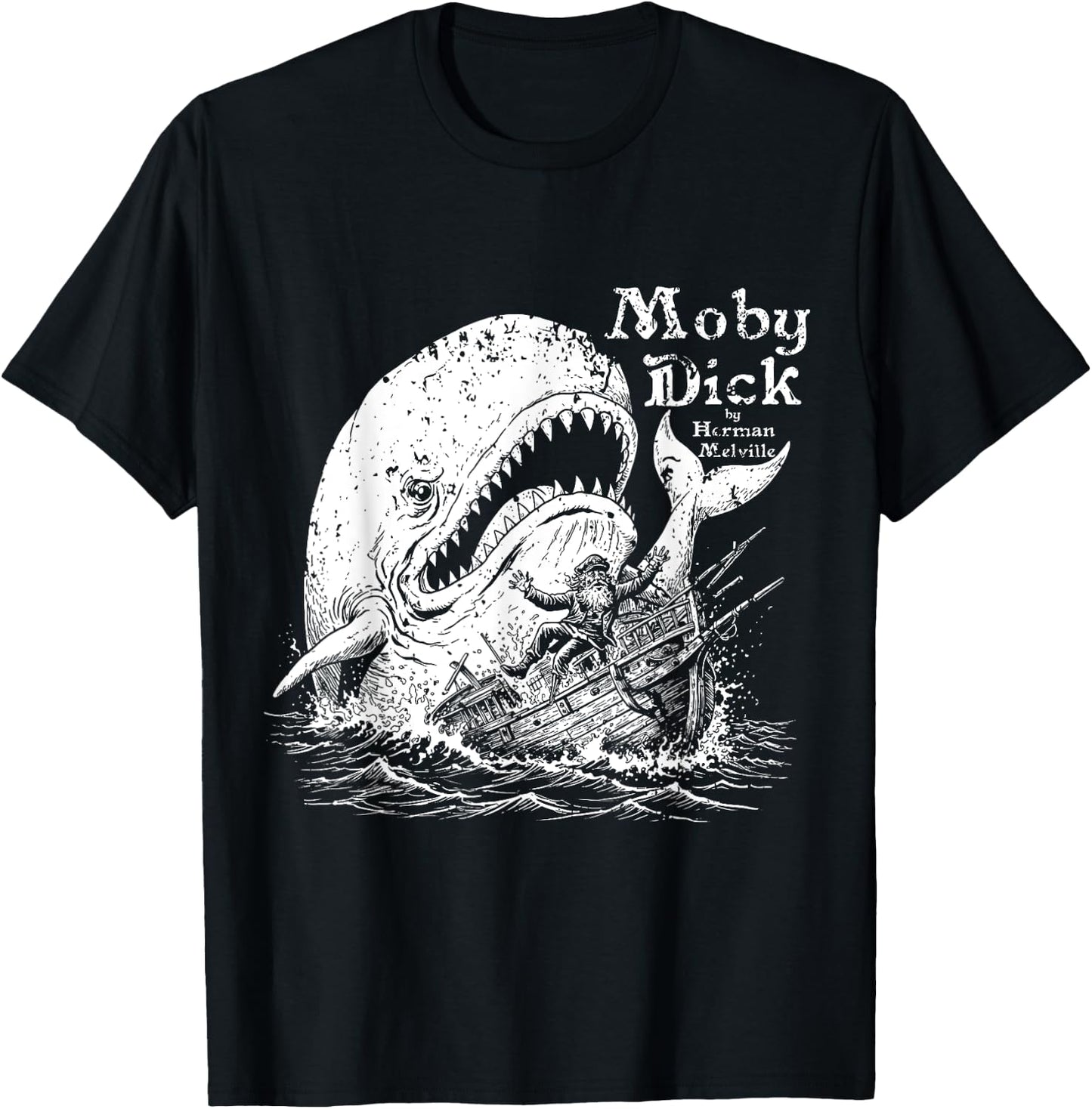Moby Dick Vintage T-Shirt - T-Shirt | Black