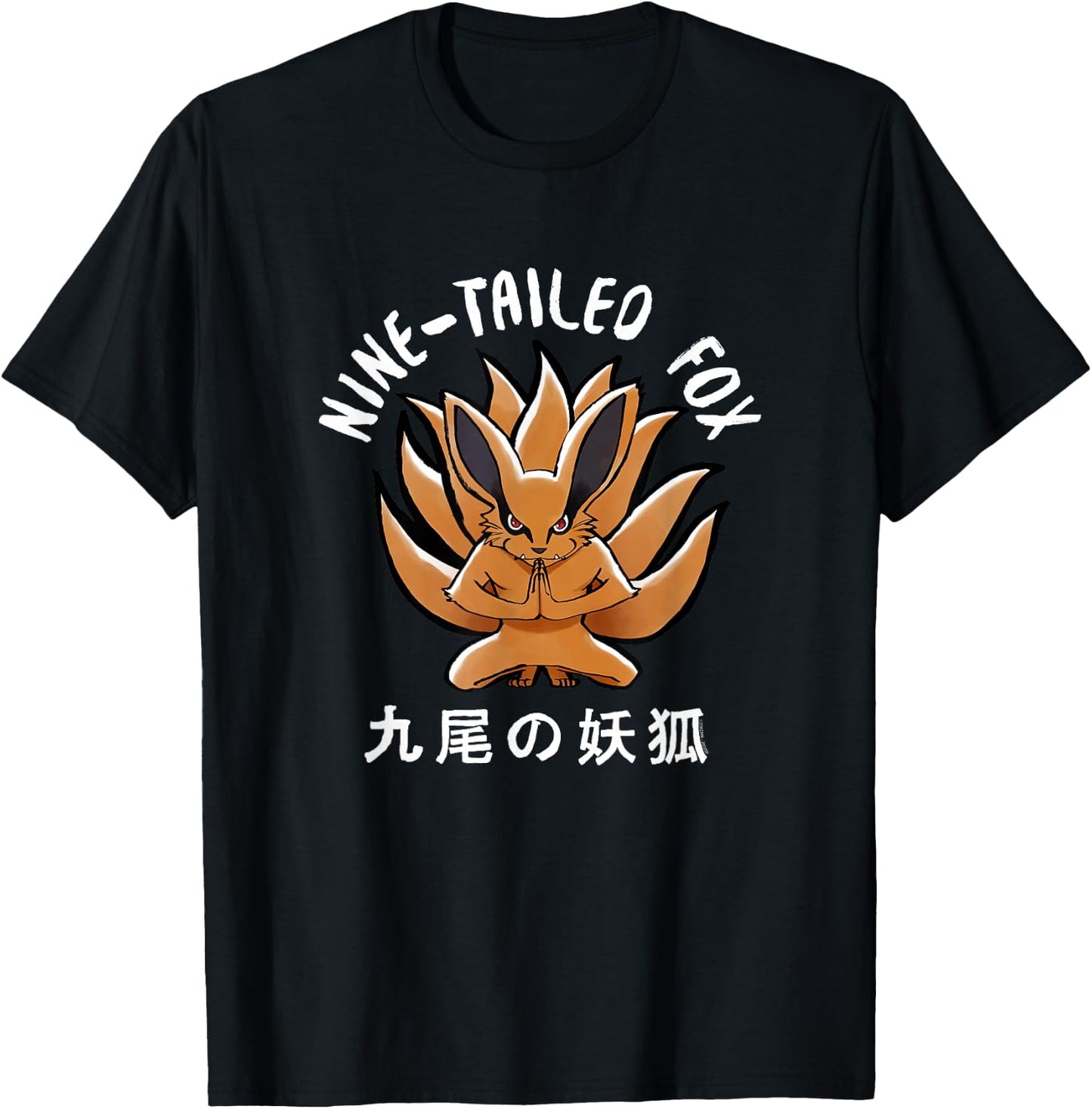 Naruto Shippuden Nine Tailed Fox Anime T-Shirt - T-Shirt | Black