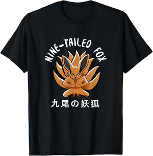 Naruto Shippuden Nine Tailed Fox Anime T-Shirt - T-Shirt | Black