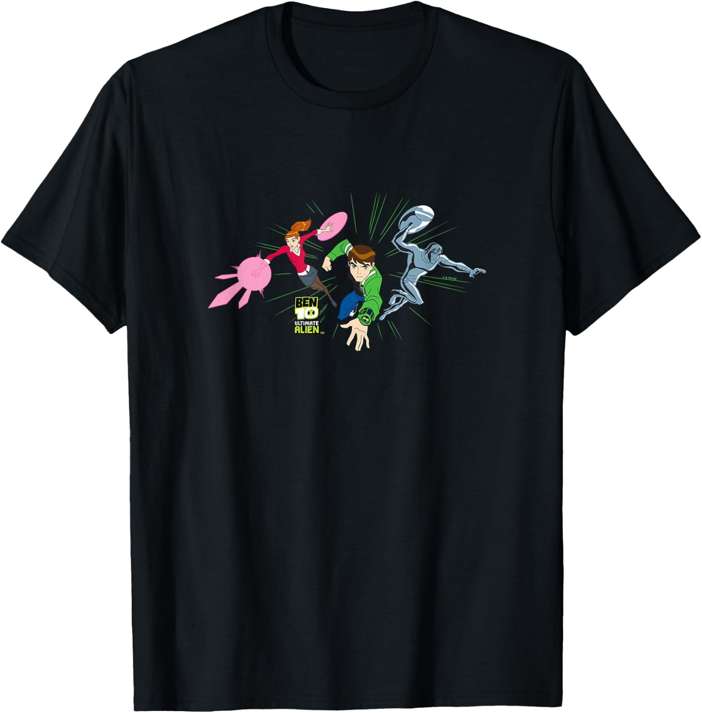 Ben 10 Ultimate Alien: Cosmic Destruction Epic Team Attack T-Shirt - T-Shirt | Black