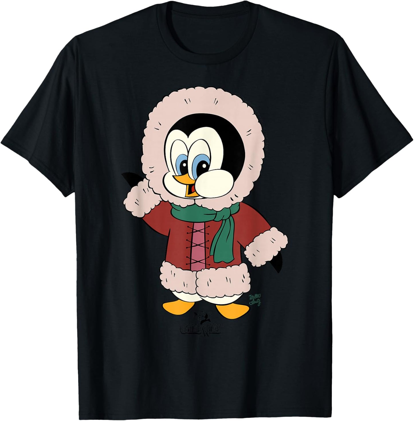 Chilly Willy Kids Holiday Graphic , Grey, Small T-Shirt - T-Shirt | Black