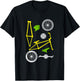 Bicycle BMX MTB Parts Love Cycling Biker Offroad Cyclist T-Shirt - T-Shirt | Black