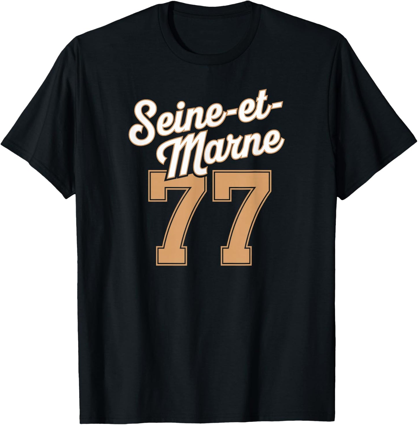 Seine-et-Marne 77 , Black, S T-Shirt - T-Shirt | Black
