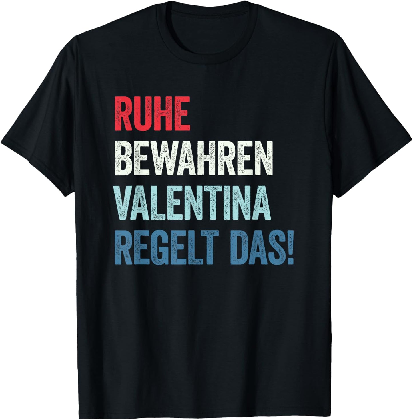 Valentina rules the with peace of mind, black, s T-Shirt - T-Shirt | Black
