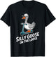 Funny Scooter Silly Goose on the loose Bird Animal Quirky T-Shirt - T-Shirt | Black