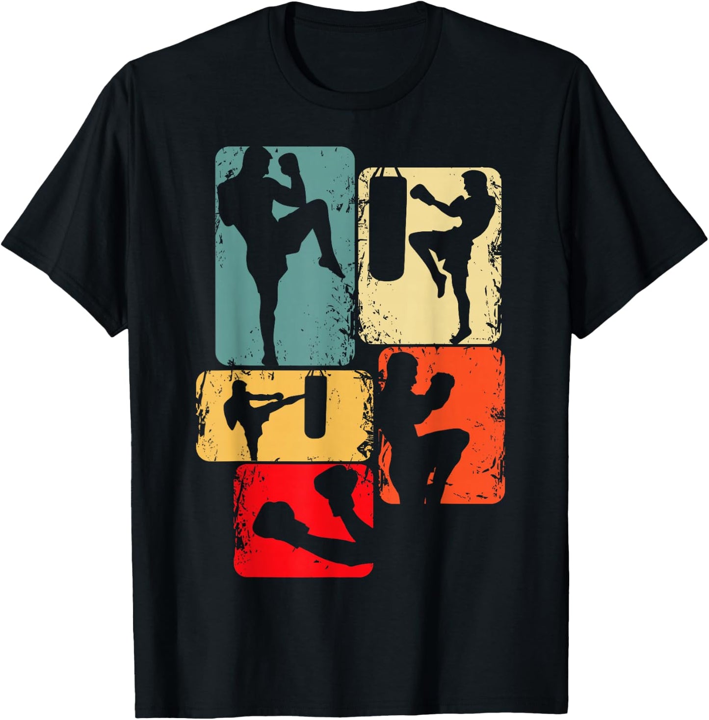 Kickboxing Kickboxer Karate Taekwondo Men's Children's , black T-Shirt - T-Shirt | Black