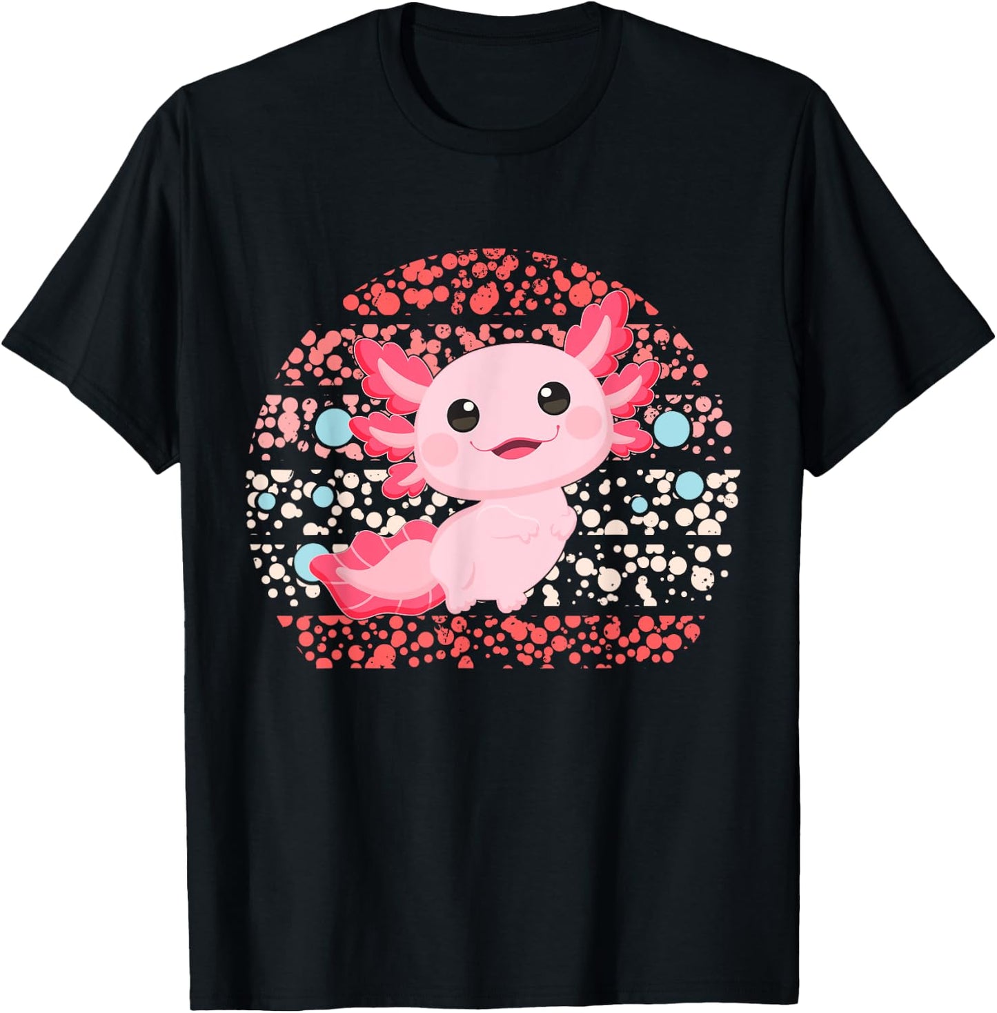 Cute Dot Day Axolotl Kids Boys Girls Youths T-Shirt - T-Shirt | Black