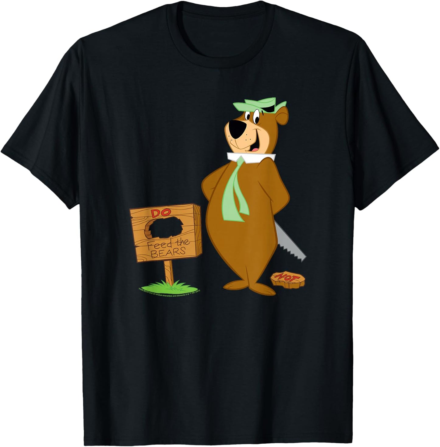 Yogi Bear Do Not Feed the Bears T-Shirt - T-Shirt | Black