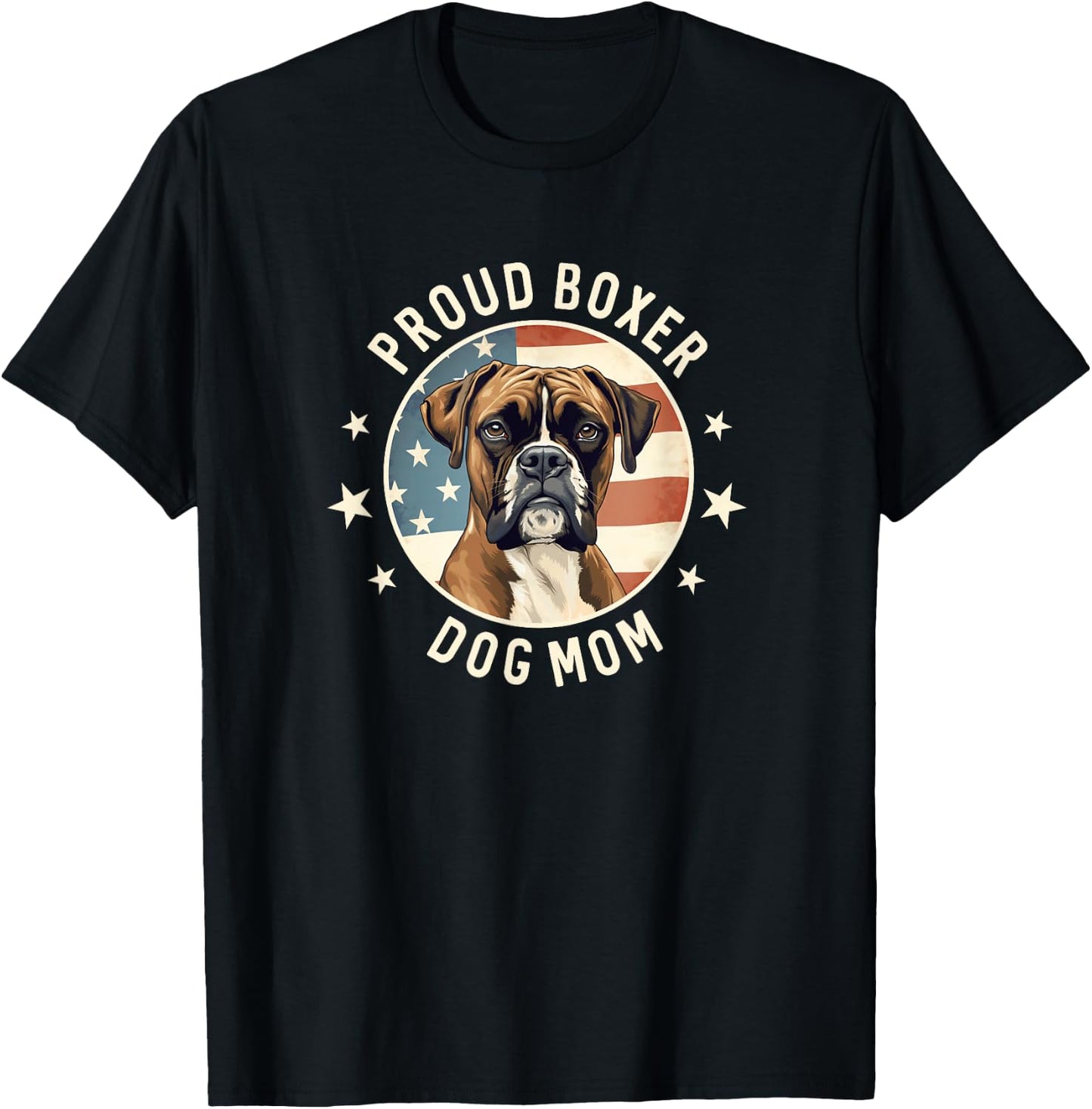 Boxer Dog Gifts , Proud Boxer Dog Mom T-Shirt - T-Shirt | Black