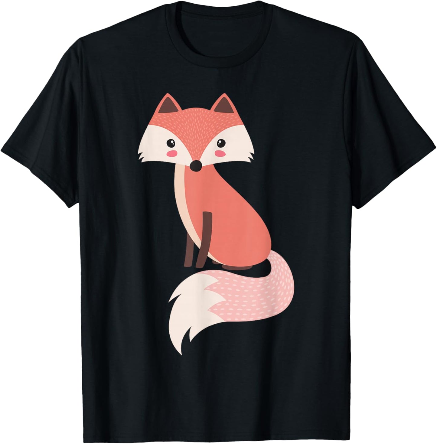 Cute Cartoon Fox Animal & Nature Lover Gift JDK0001 Small T-Shirt - T-Shirt | Black