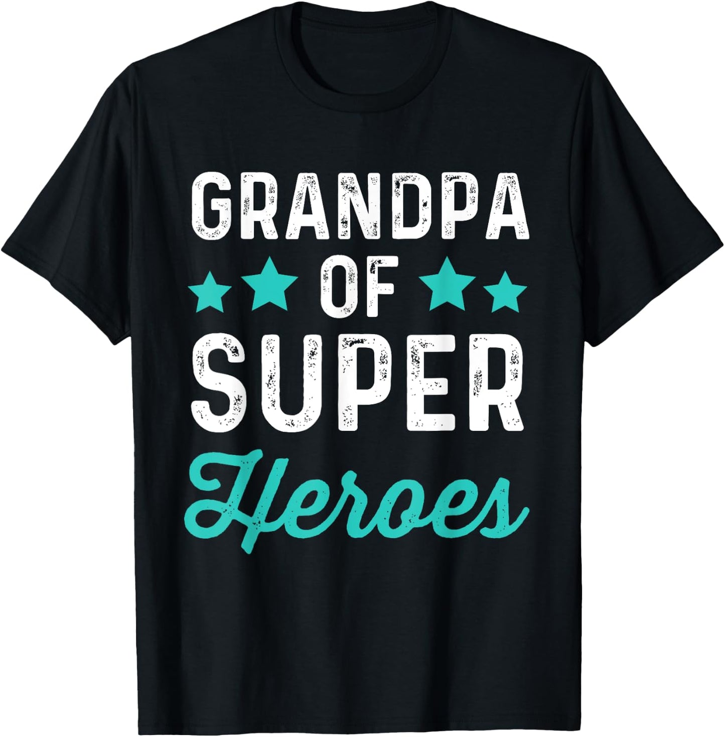 Grandpa Super Heroes | Funny Superhero Grampa Shirt T-Shirt - T-Shirt | Black