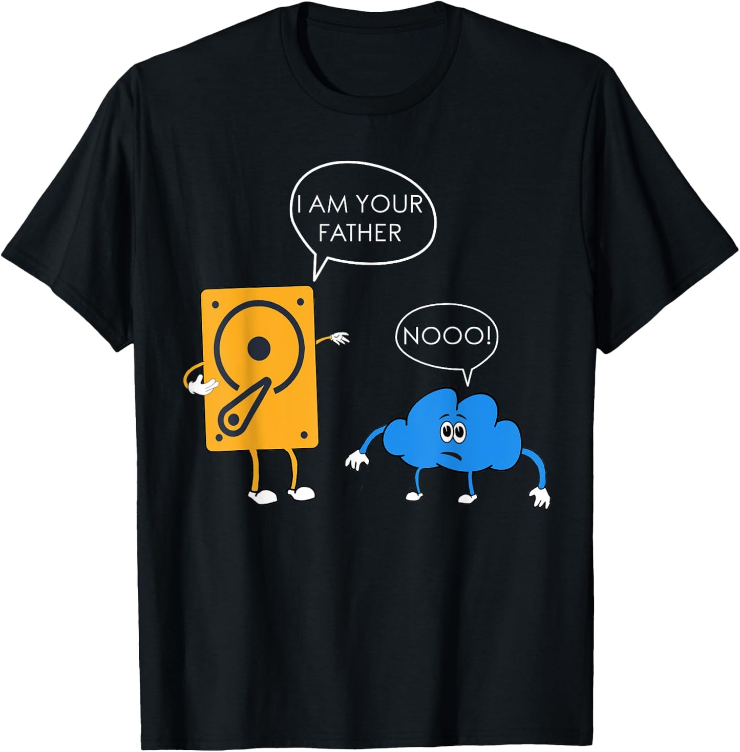 Cloud vs. Classic Storage Computer Engineering Tech T-Shirt - T-Shirt | Black