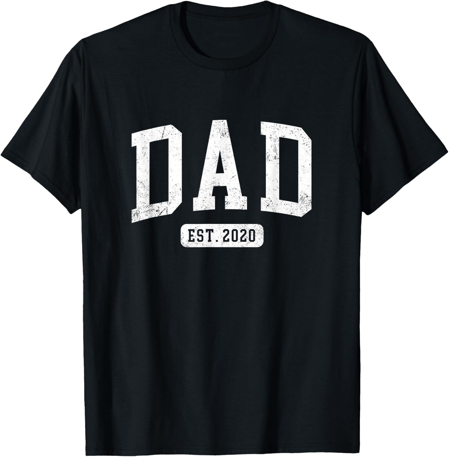 Dad Est 2020 Fathers Day Idea for Daddy T-Shirt - T-Shirt | Black