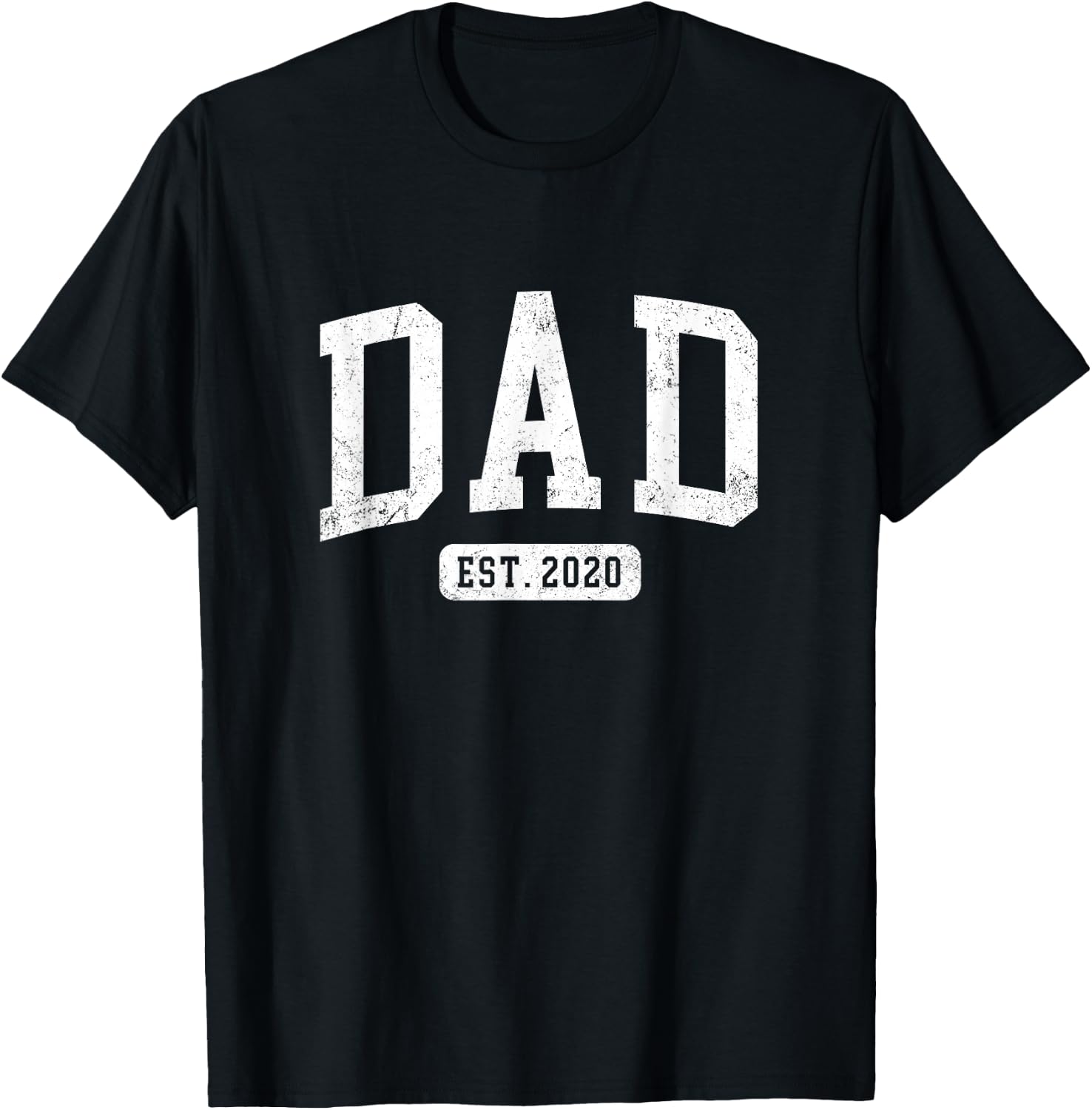 Dad Est 2020 Fathers Day Idea for Daddy T-Shirt - T-Shirt | Black