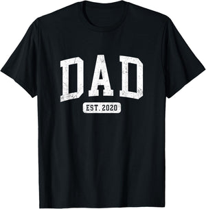 Dad Est 2020 Fathers Day Idea for Daddy T-Shirt - T-Shirt | Black