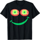 Funny Breakfast Eggs Green Smile Ham Face T-Shirt - T-Shirt | Black