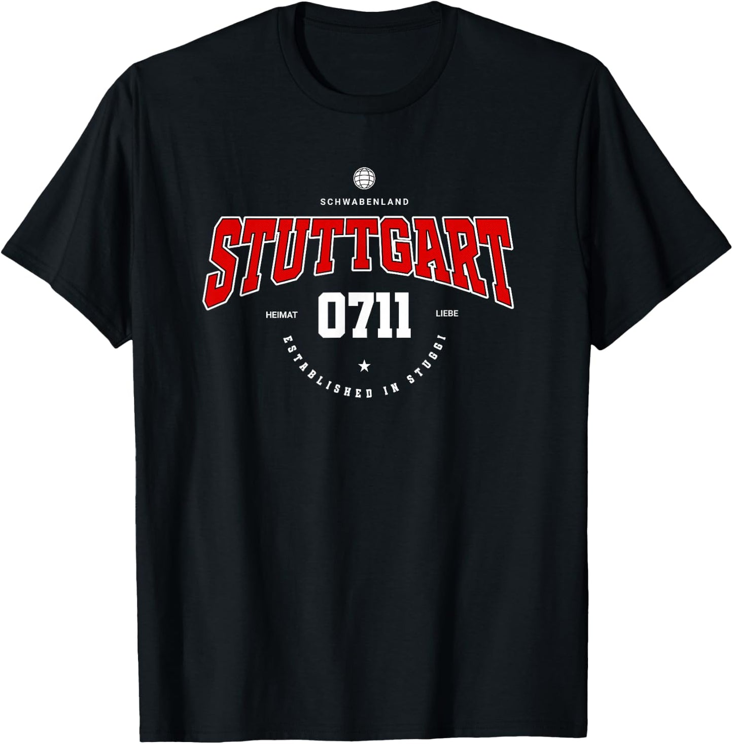 Stuttgart City Heimat Liebe 0711 Stuggi Fan T-Shirt - T-Shirt | Black
