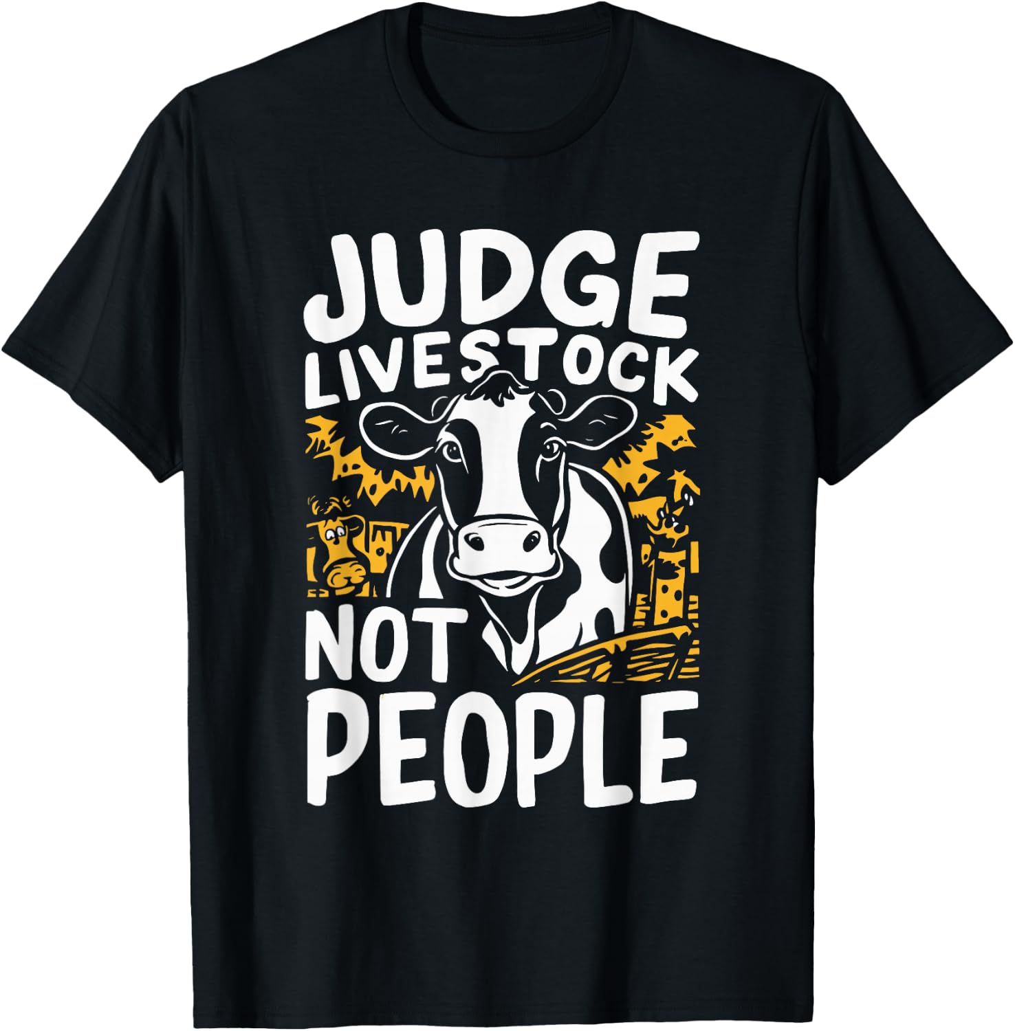 Judge Livestock Not People T-Shirt - T-Shirt | Black