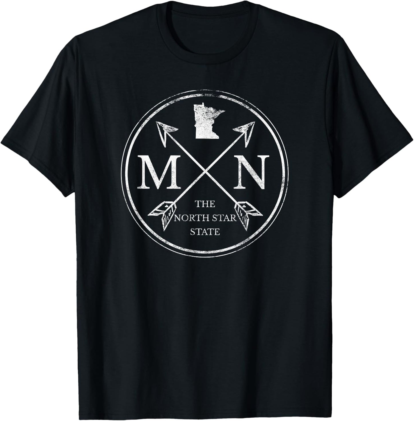 Cute Minnesota MN The North Star State T-Shirt - T-Shirt | Black