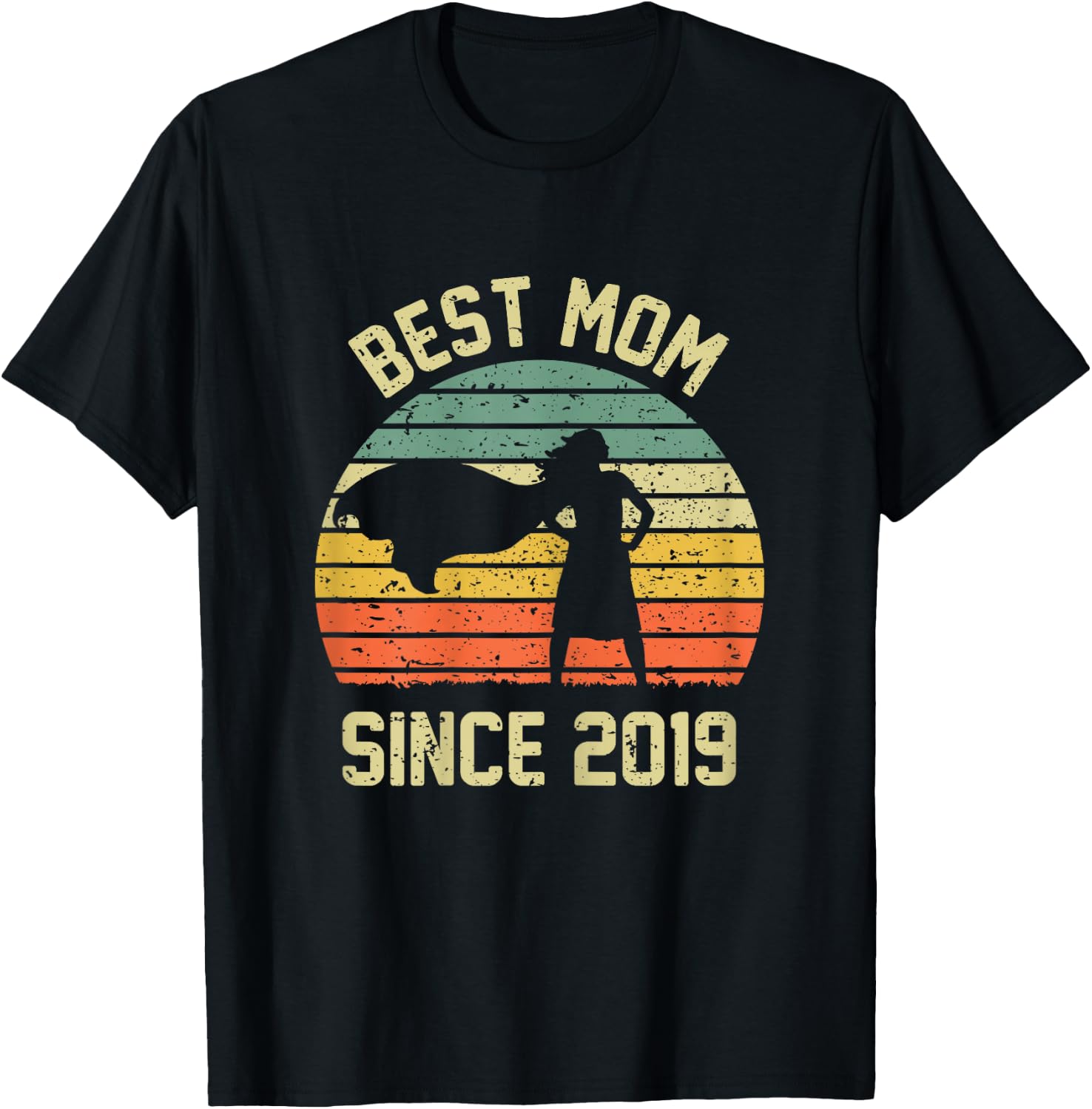 Best Mom Since 2019 Shirt Mom Mama Mommy Gifts Mothers Day T-Shirt - T-Shirt | Black
