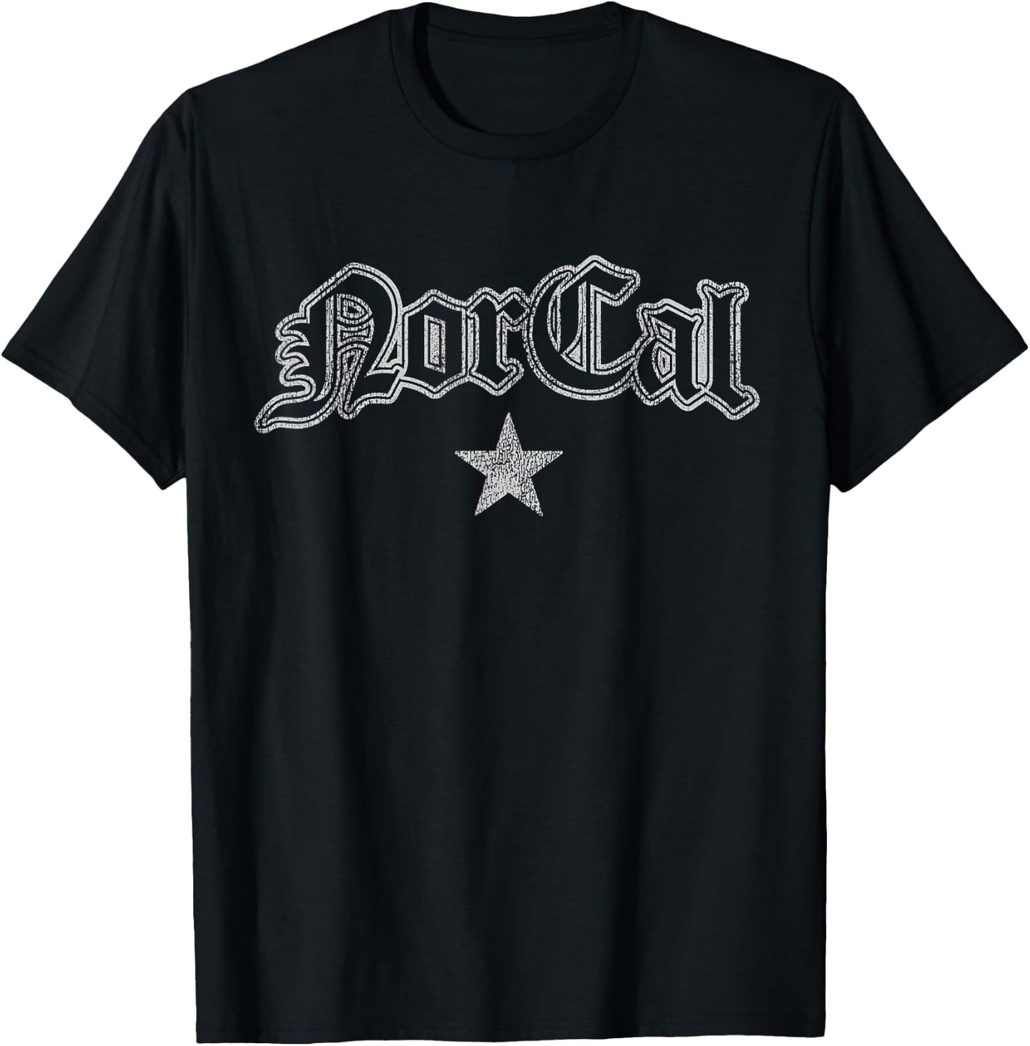 Retro Norcal Northern California Men Women T-Shirt - T-Shirt | Black