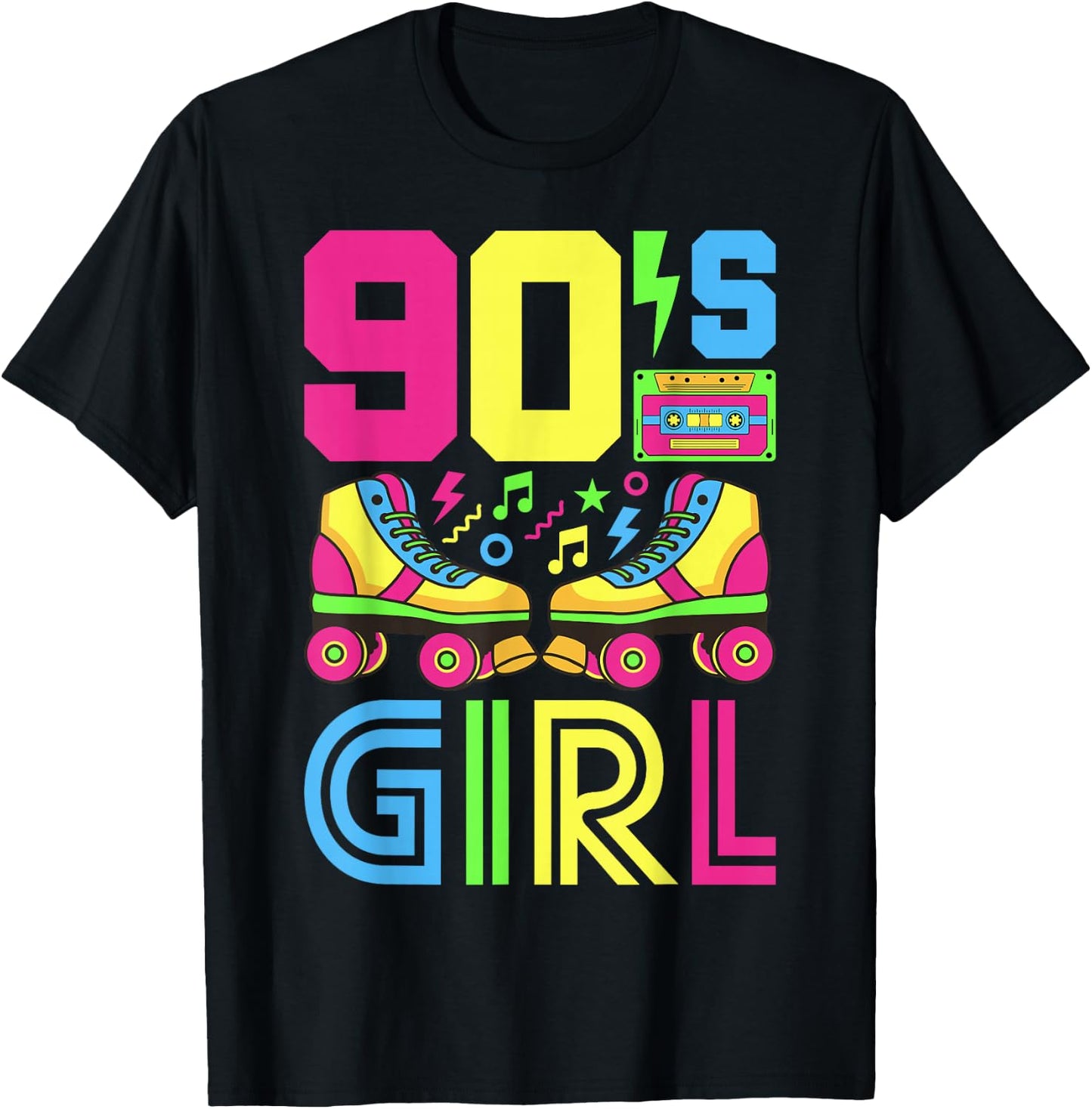 90s Girl 90s Outfit 90s Costume 90s Party 90s , black T-Shirt - T-Shirt | Black