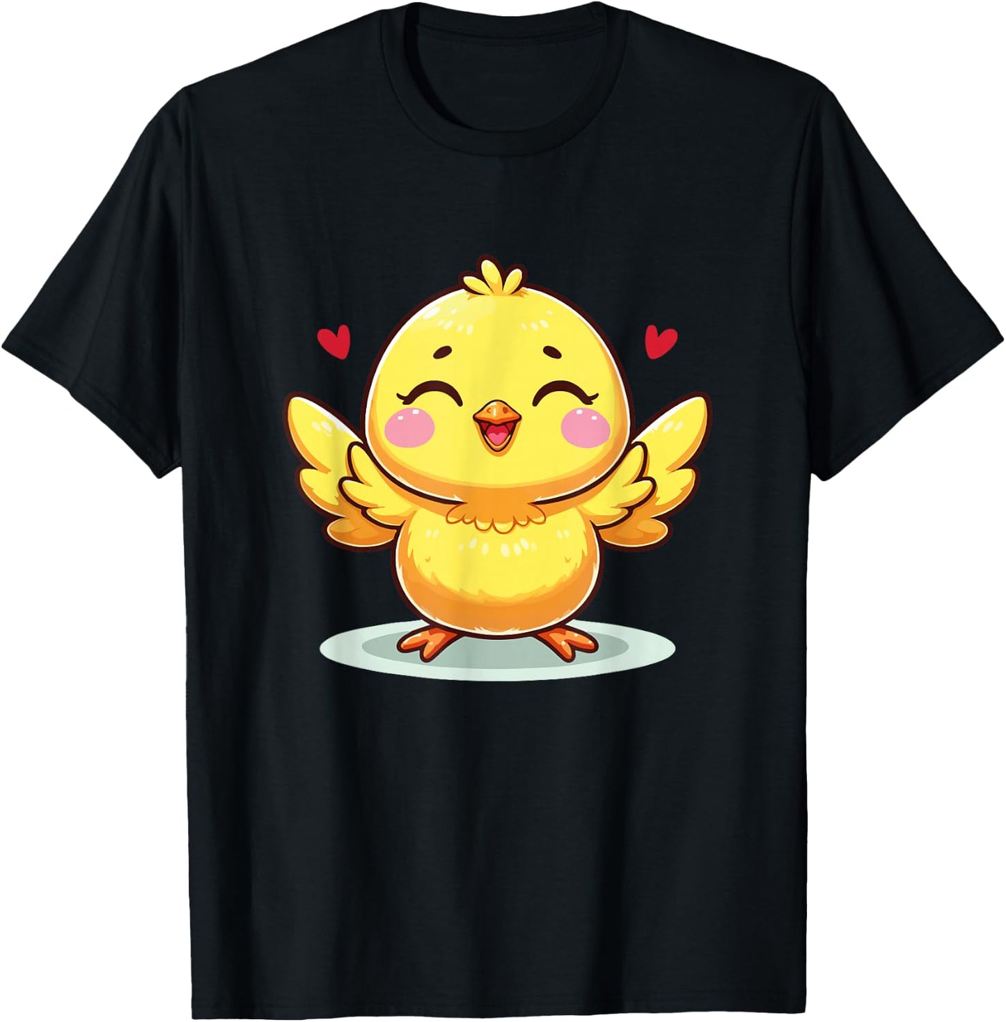 Cute Chick Farm , Black, S T-Shirt - T-Shirt | Black