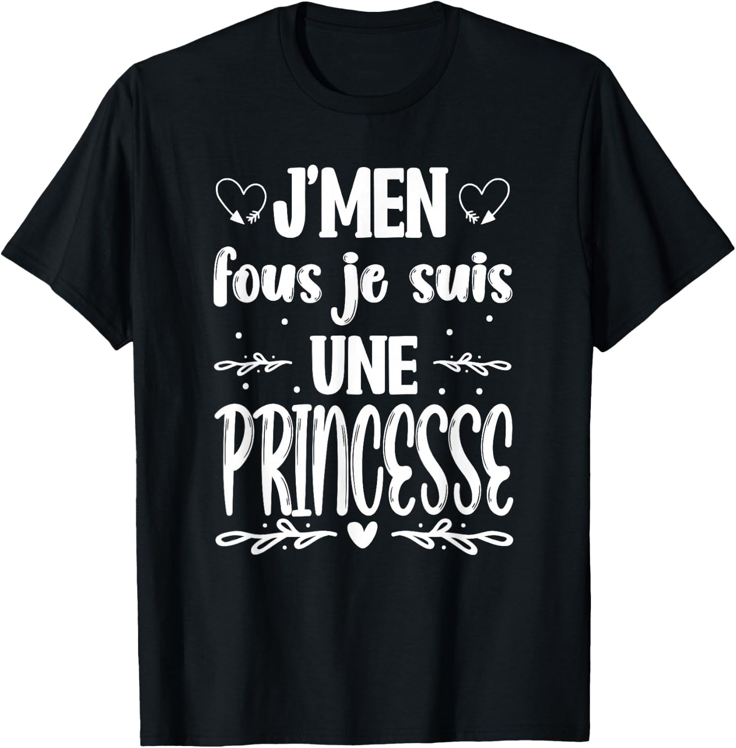 Women's Mother's Day Humour - Je suis une Princesse , Black, S T-Shirt - T-Shirt | Black