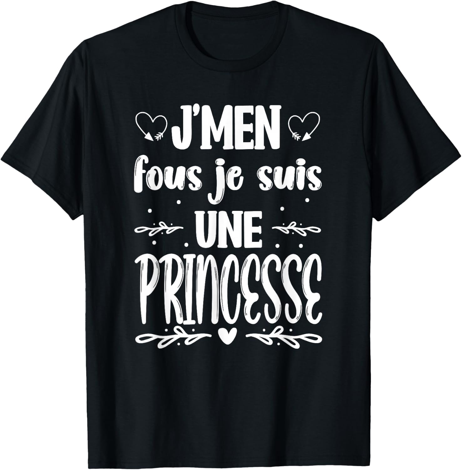 Women's Mother's Day Humour - Je suis une Princesse , Black, S T-Shirt - T-Shirt | Black