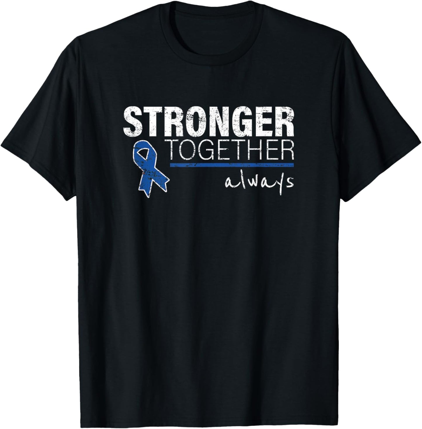 Positive Message Men Colon Cancer Awareness T-Shirt - T-Shirt | Black