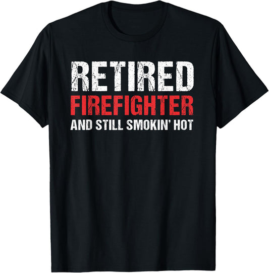 Retired Firefighter Fireman Retirement Party Gift T-Shirt - T-Shirt | Black