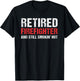 Retired Firefighter Fireman Retirement Party Gift T-Shirt - T-Shirt | Black