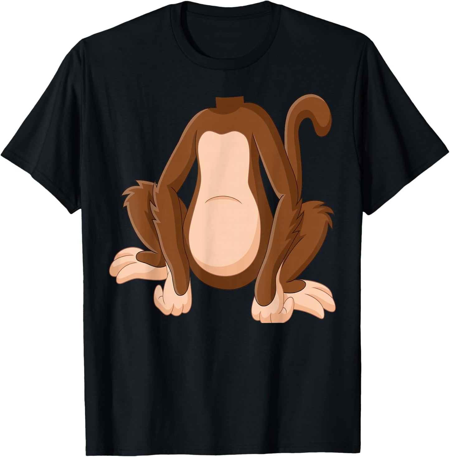 Monkey Monkey Costume Shirt , brown T-Shirt - T-Shirt | Black