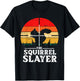Funny Squirrel Hunting Slayer Shoot Squirrels Hunter Gifts T-Shirt - T-Shirt | Black