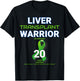 Liver Transplant Anniversary Twenty 20 Year Warrior Survivor T-Shirt - T-Shirt | Black