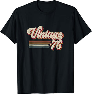 Vintage 1976 Retro Sunset Classic 50-Year-Old 50th Birthday T-Shirt - T-Shirt | Black