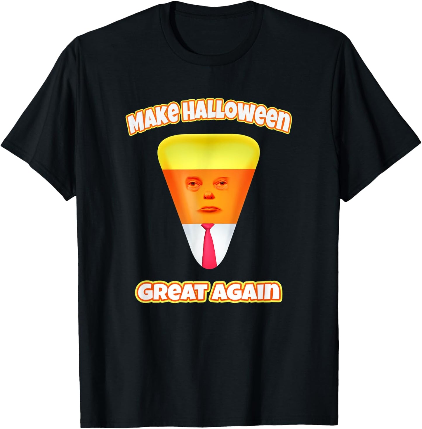 Funny Trump Halloween Costume Funny Candy Corn Halloween T-Shirt - T-Shirt | Black
