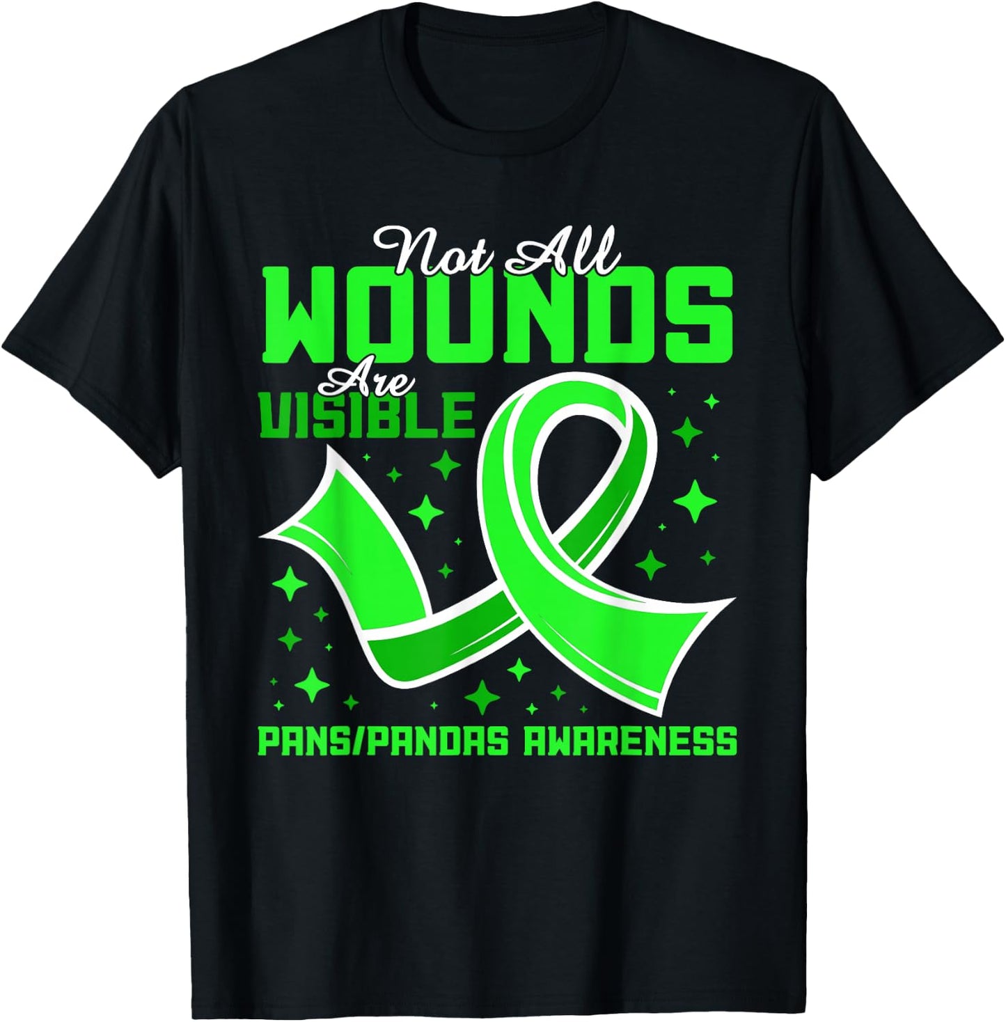 PANS-PANDAS Awareness Not All Wounds Are Visible T-Shirt - T-Shirt | Black