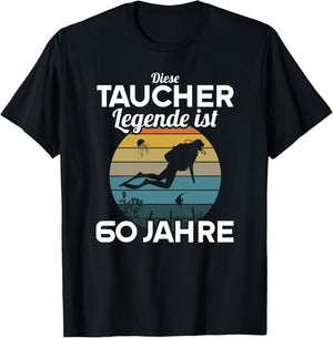 Diese Taucher Legende ist 60 Jahre 60 Geburtstag Taucherin Premium T-Shirt - T-Shirt | Black
