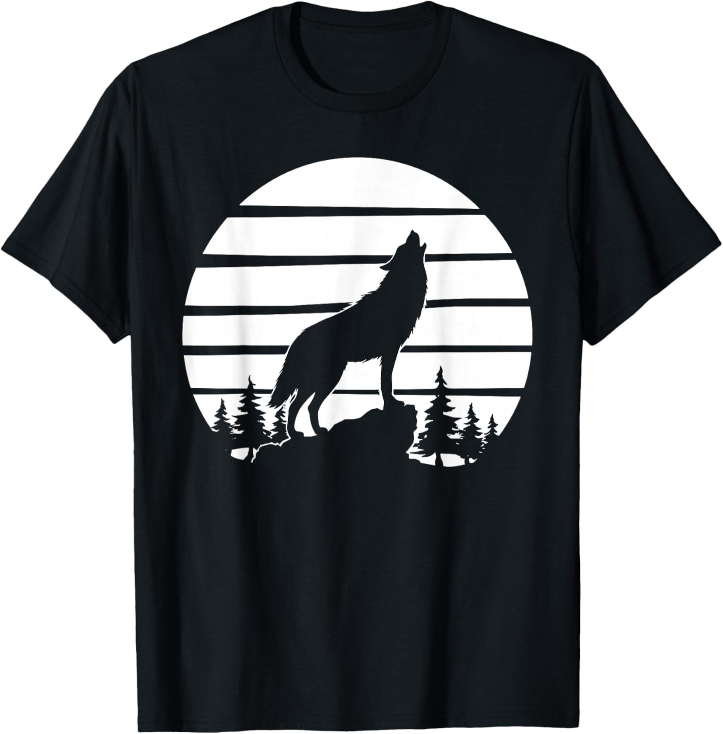 Cool Wolf Design Women Kids Wolf Pack Wolf Lover T-Shirt - T-Shirt | Black