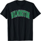 Wilmington Arched Style Green Text T-Shirt - T-Shirt | Black
