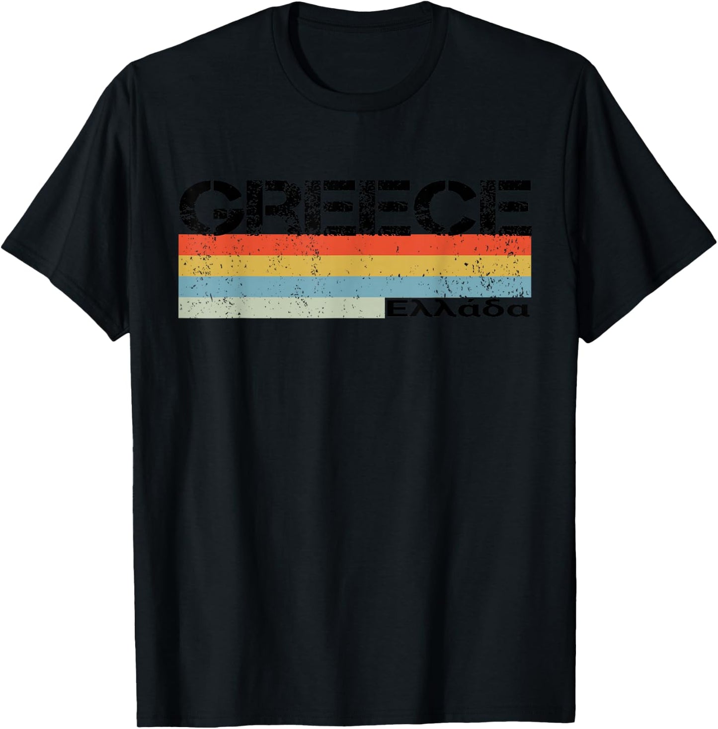Greece In Greek T-Shirt - T-Shirt | Black