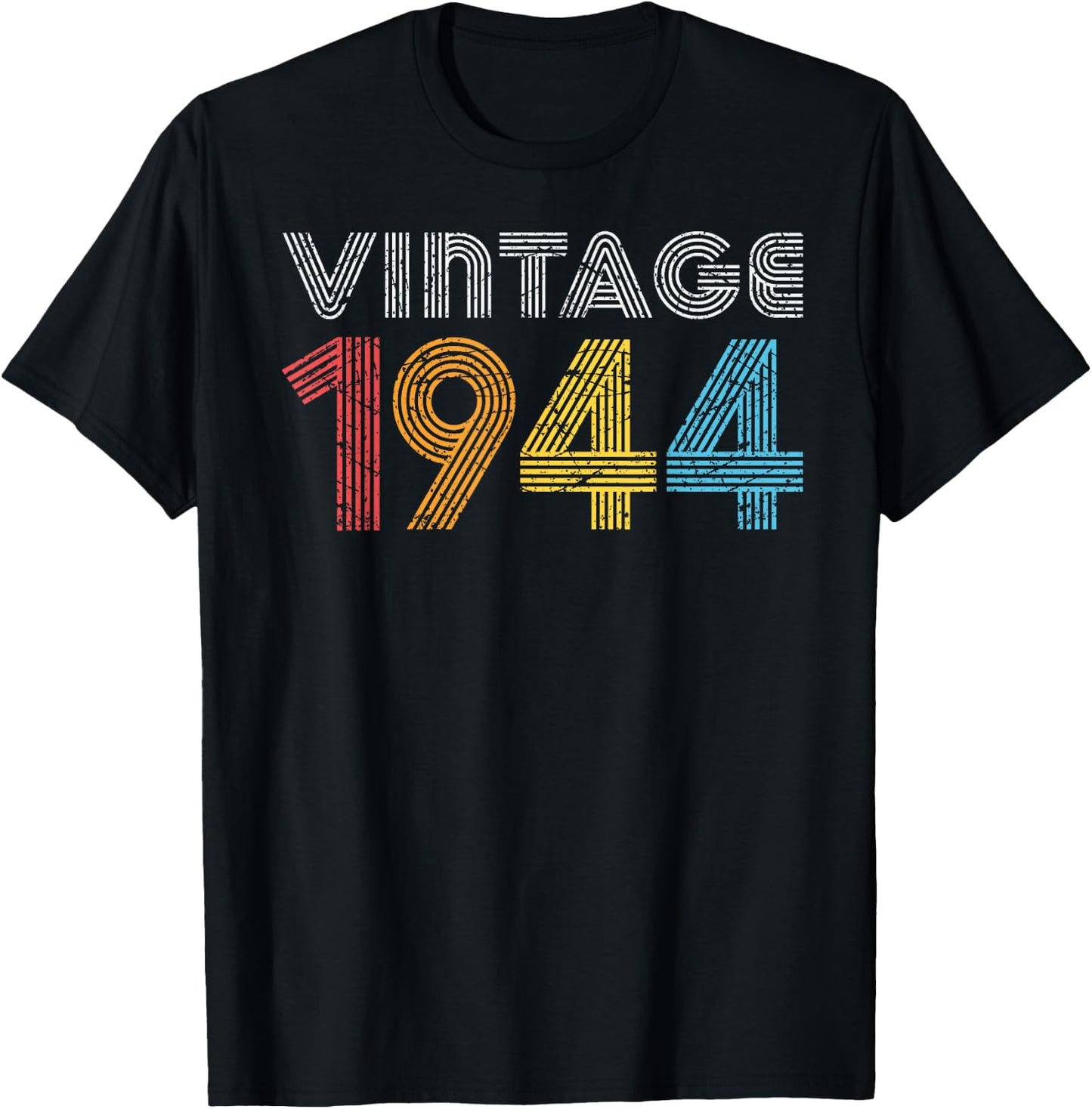 1944. Vintage 1944 Gift Women Made Born in 1944 T-Shirt - T-Shirt | Black