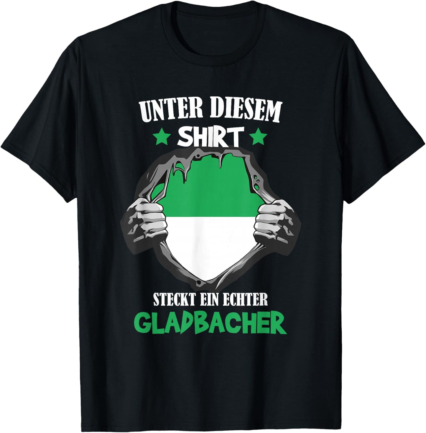 Mönchengladbach Gladbacher Gladbach , black, s T-Shirt - T-Shirt | Black